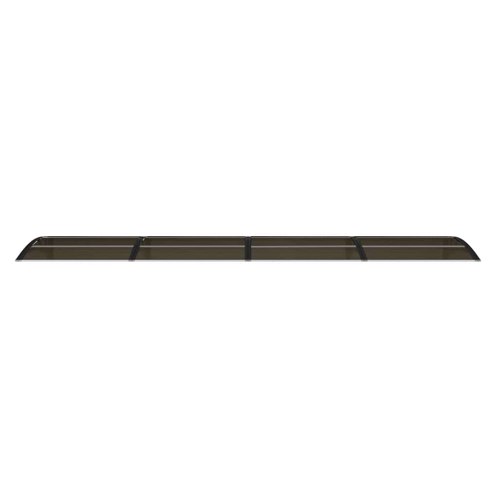 dørbaldakin 400x75 cm polycarbonat sort
