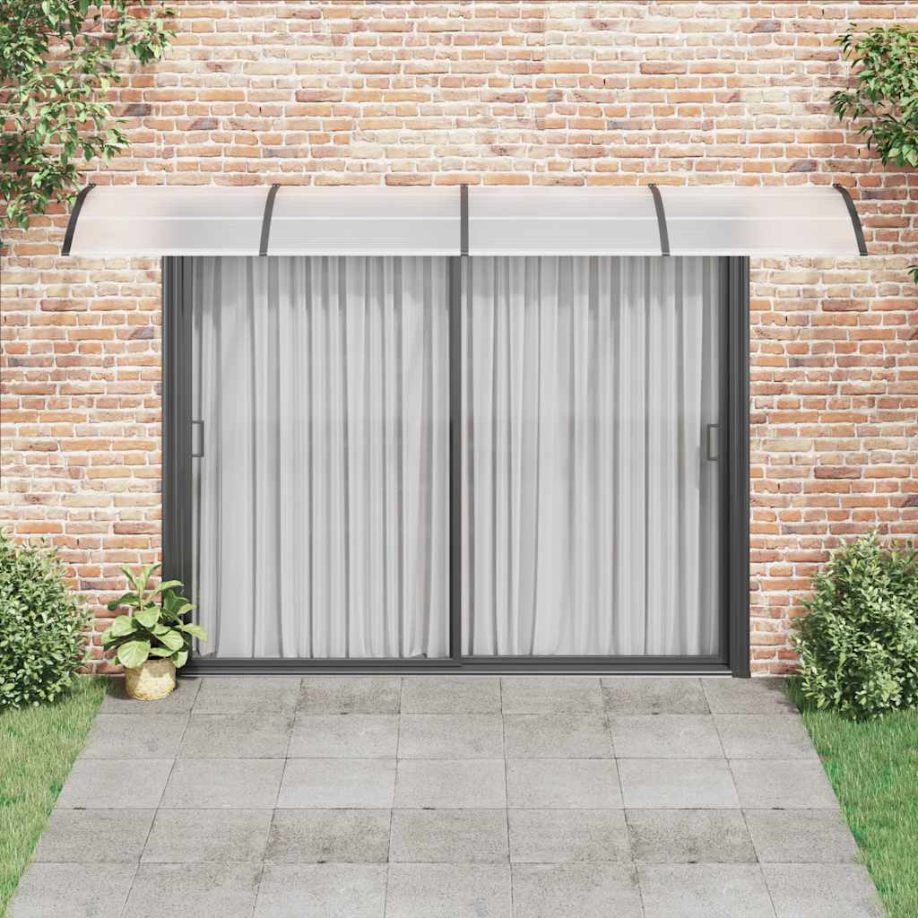 dørbaldakin 400x100 cm polycarbonat sort