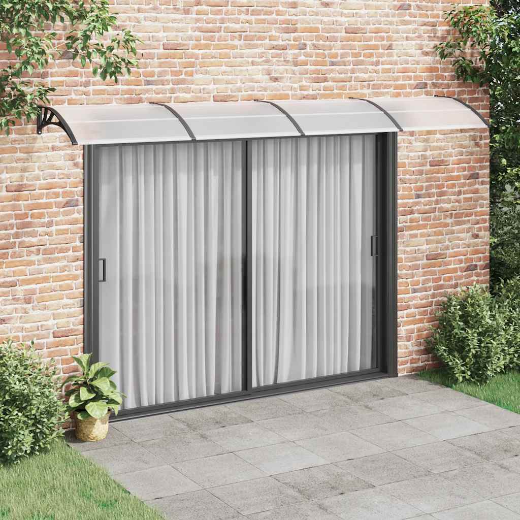 dørbaldakin 400x100 cm polycarbonat sort