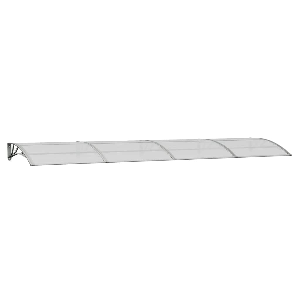 dørmarkise grå 400x100 cm polycarbonat