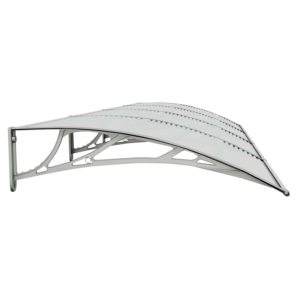 dørmarkise grå 400x100 cm polycarbonat