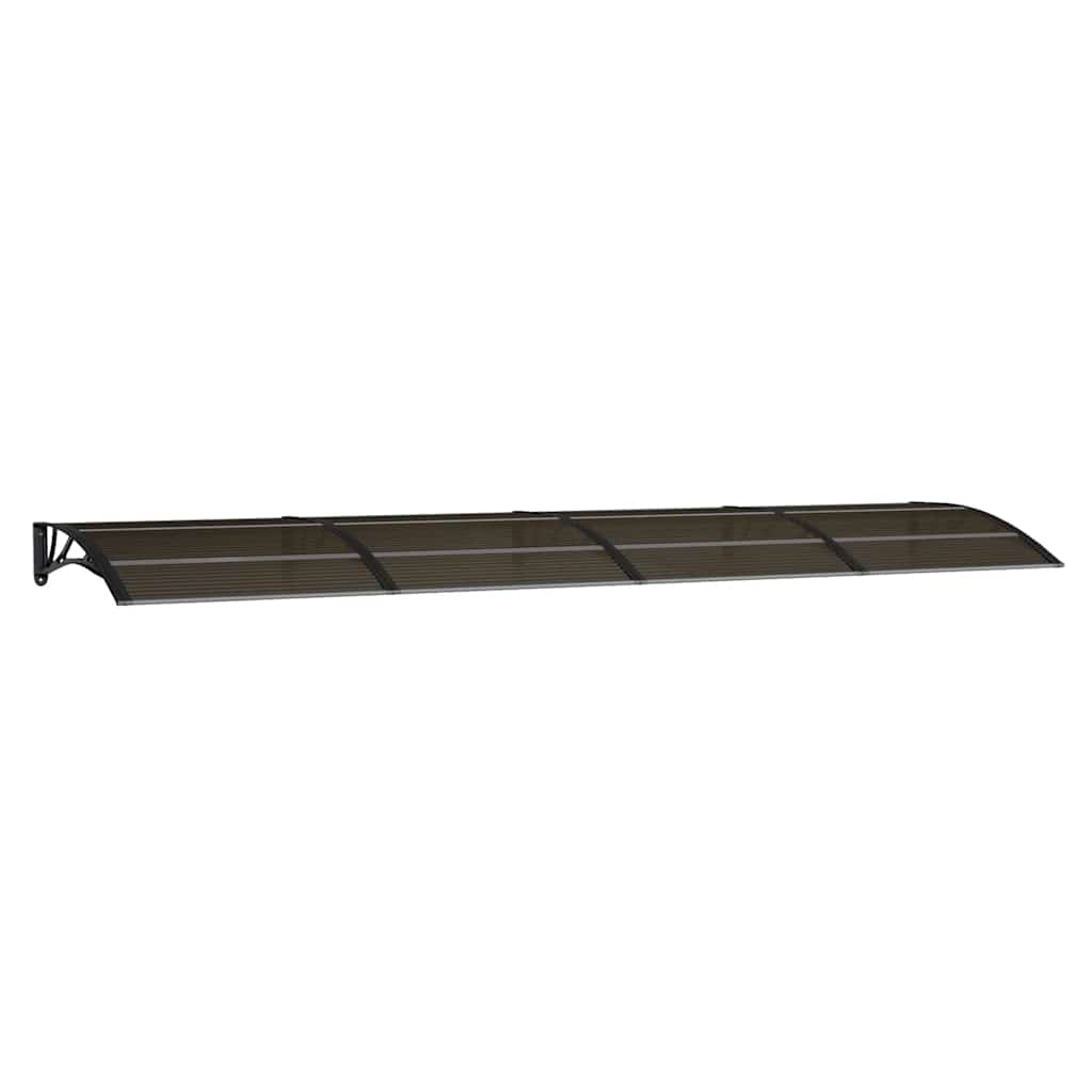 dørmarkise sort 400x100 cm polycarbonat