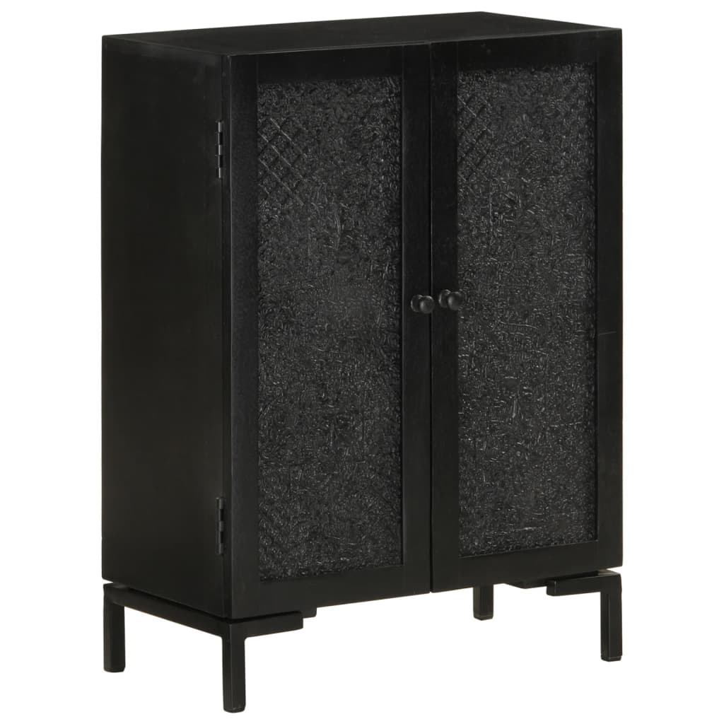 skænk 55x30x77 cm massivt mangotræ og jern sort
