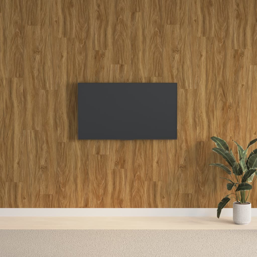 vægpaneler 2,06 m² trælook PVC brun