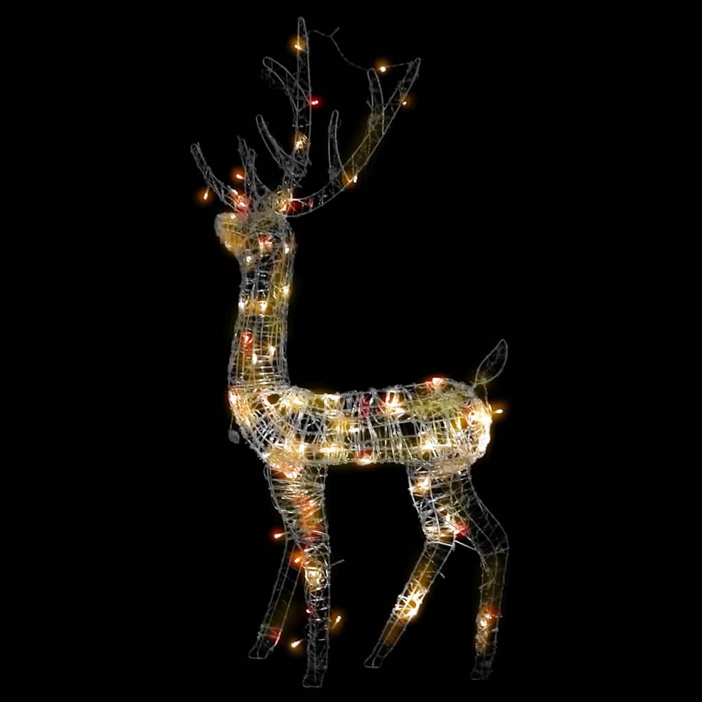 julerensdyr 3 stk. 120 cm akryl flerfarvet