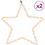 julestjerner 2 stk. 56 cm 48 LED'er varmt hvidt lys