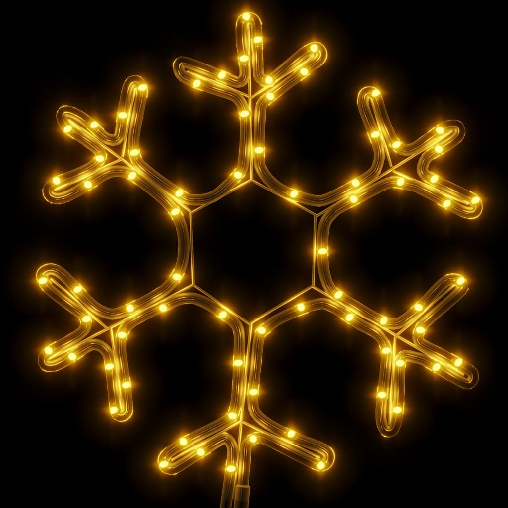 snefnug 2 stk. 38x37 cm med LED-lys varmt hvidt lys