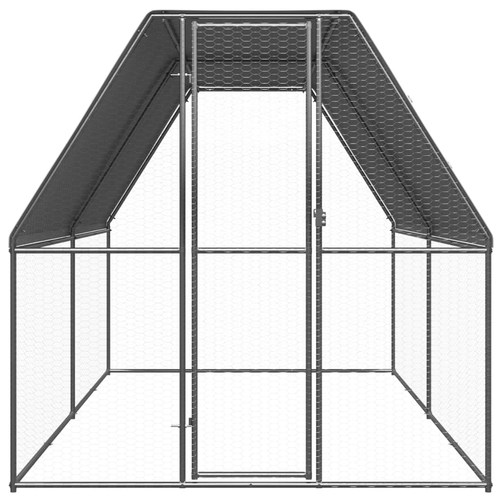 hønsegård 2x4x2 m galvaniseret stål