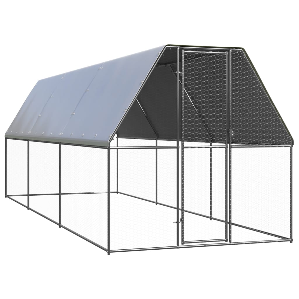 hønsegård 2x6x2 m galvaniseret stål