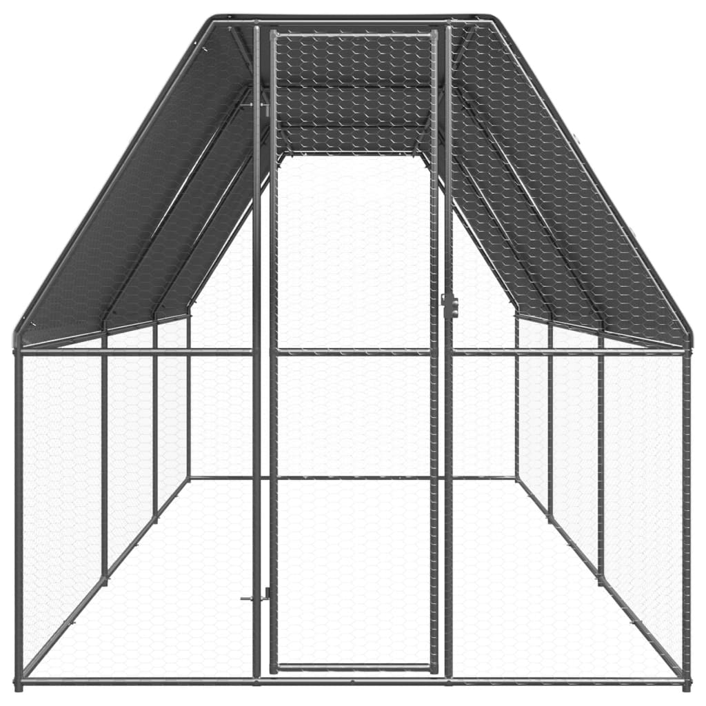 hønsegård 2x6x2 m galvaniseret stål