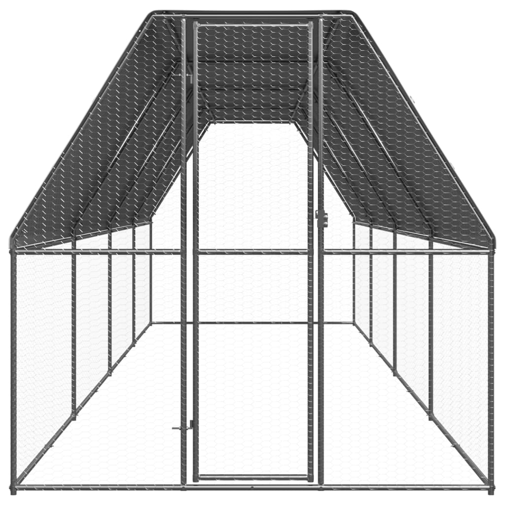 hønsegård 2x8x2 m galvaniseret stål