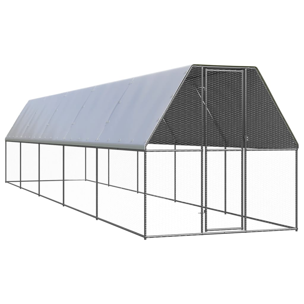 hønsegård 2x10x2 m galvaniseret stål