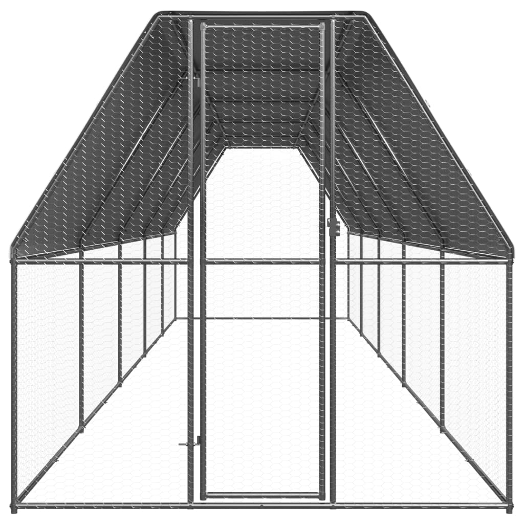 hønsegård 2x10x2 m galvaniseret stål