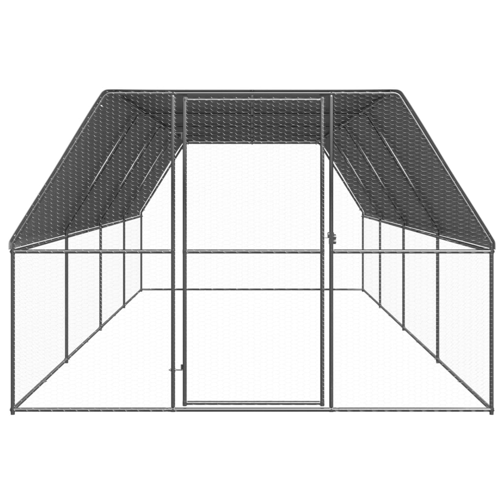 hønsegård 3x8x2 m galvaniseret stål