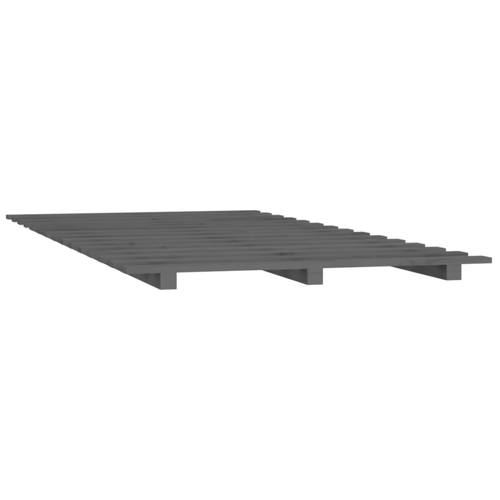 sengeramme 90x200 cm massivt fyrretræ grå