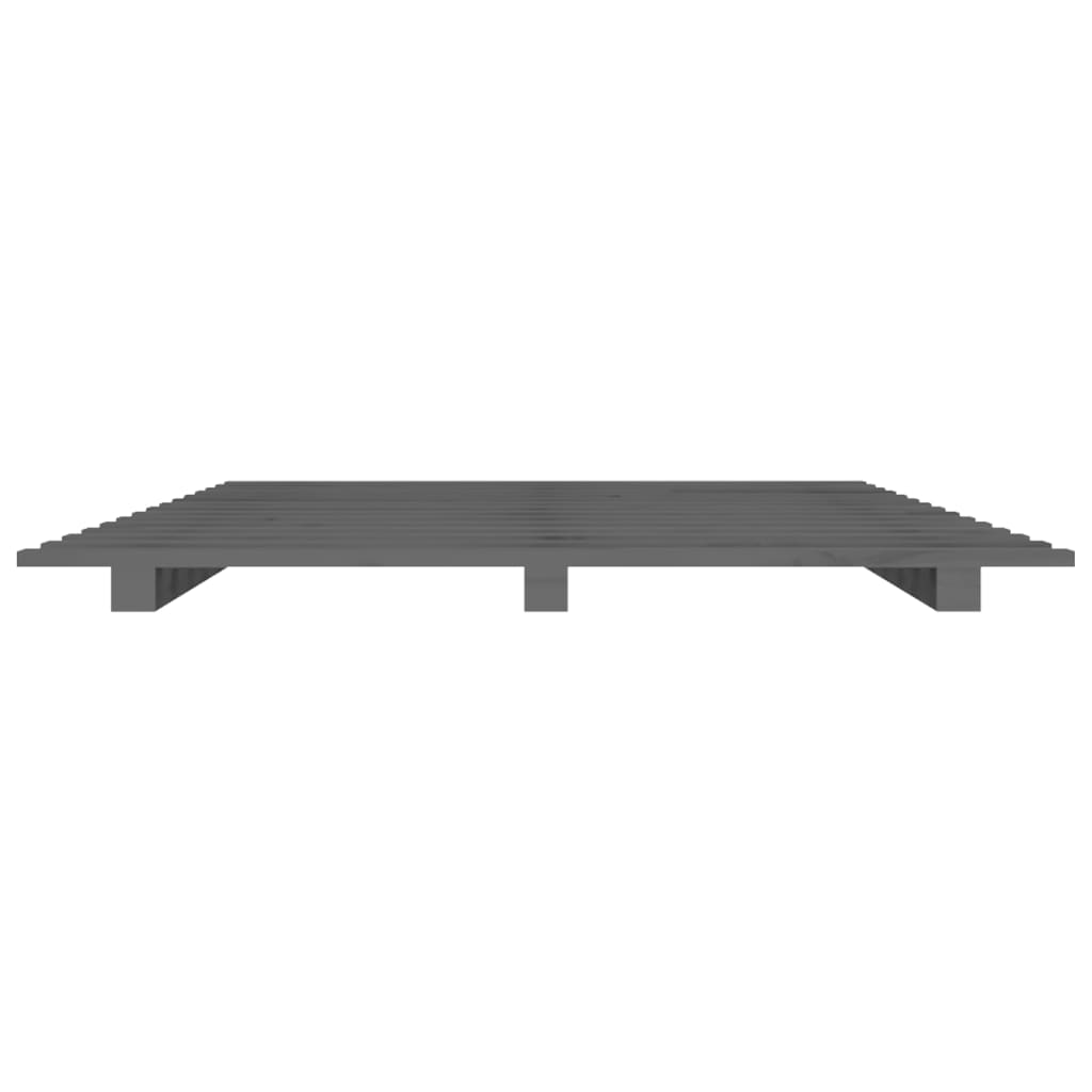 sengeramme 90x200 cm massivt fyrretræ grå