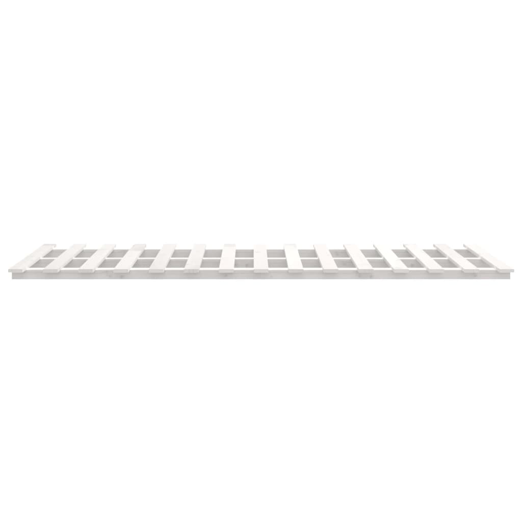 sengeramme 150x200 cm massivt fyrretræ hvid