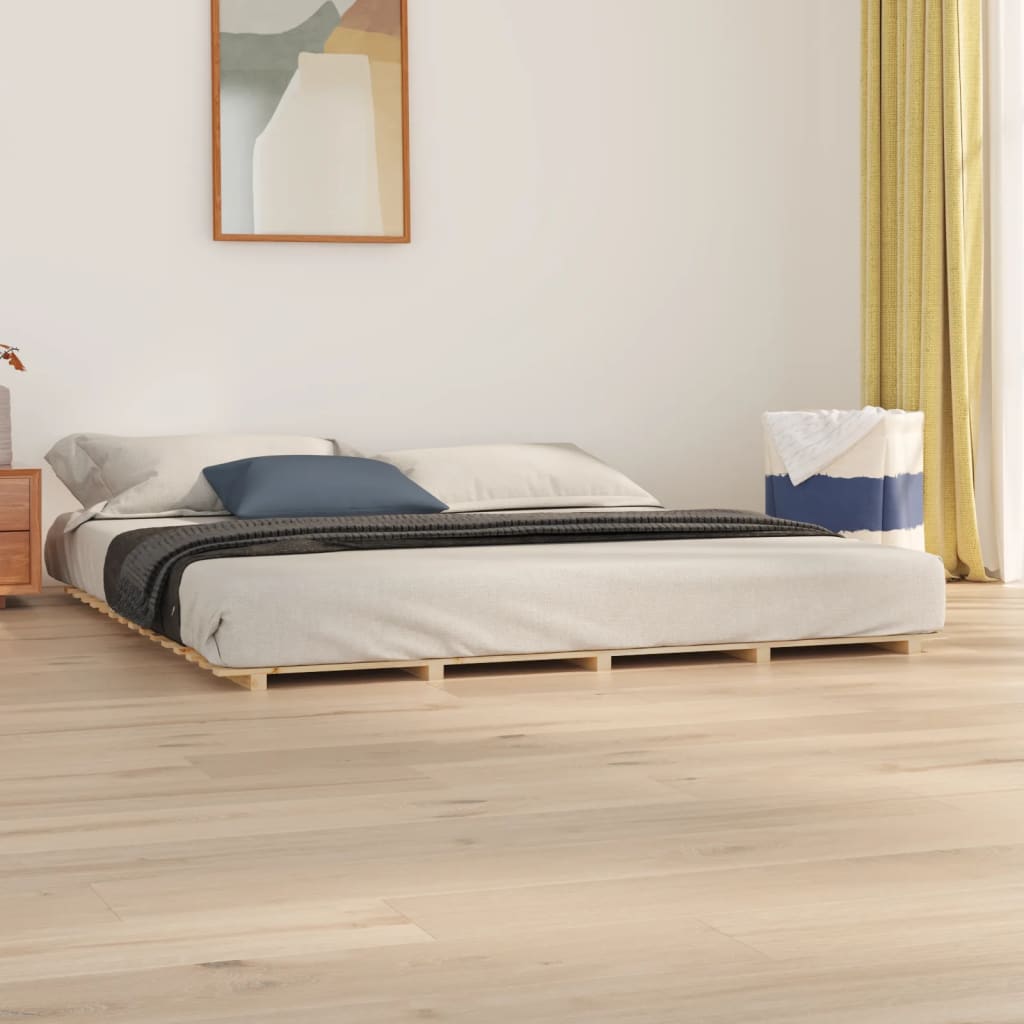 sengeramme 160x200 cm massivt fyrretræ
