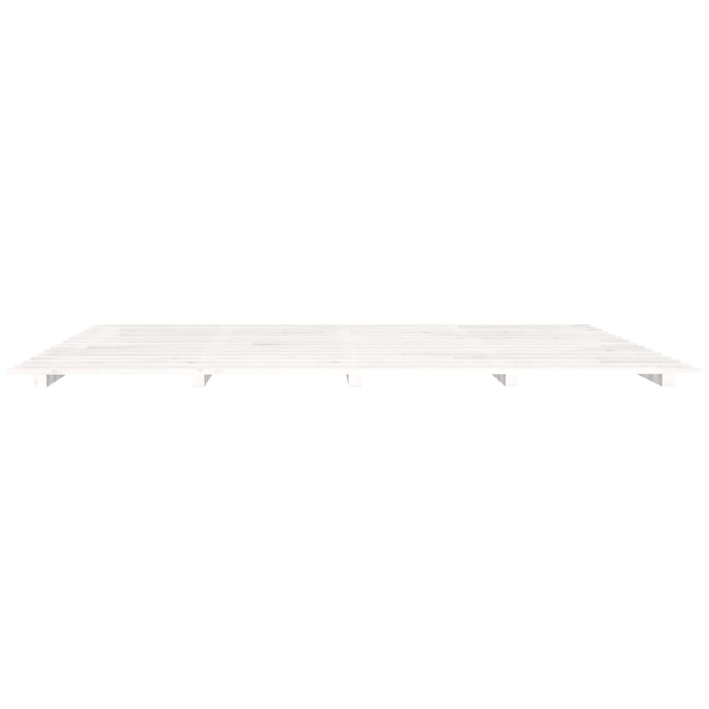 sengeramme 180x200 cm massivt fyrretræ hvid