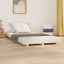 sengestel 75x190 cm massivt fyrretræ sort