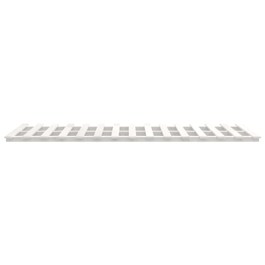 sengeramme 120x190 cm massivt fyrretræ hvid