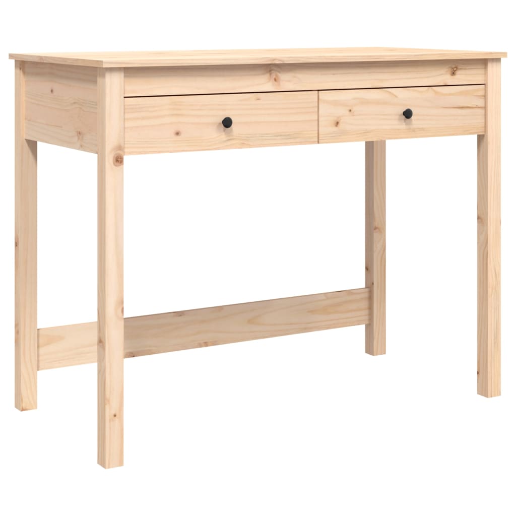 skrivebord med skuffer 100x50x78 cm massivt fyrretræ