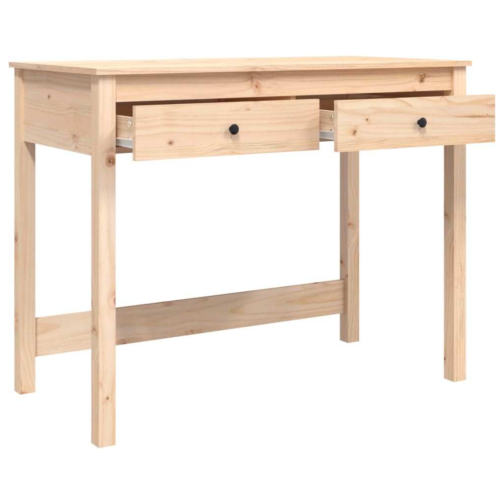 skrivebord med skuffer 100x50x78 cm massivt fyrretræ