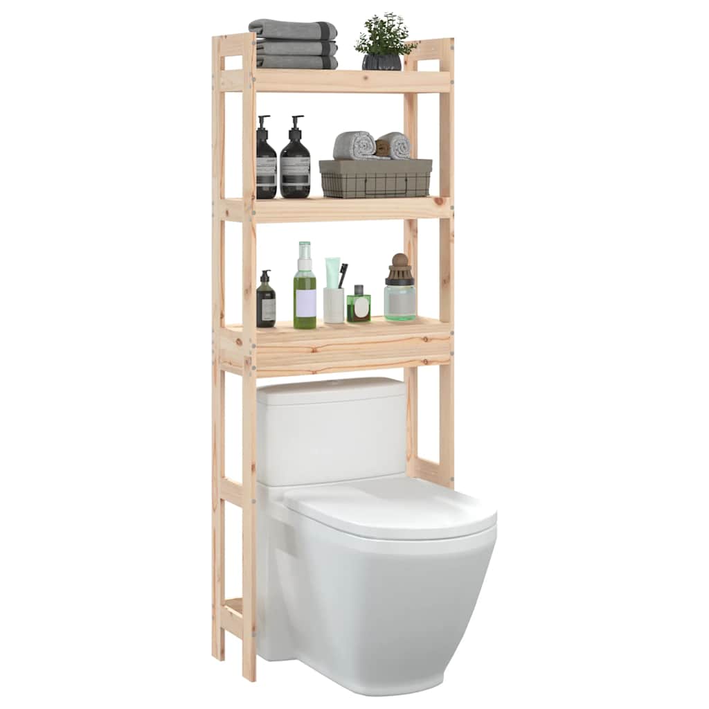 toiletstativ 63x26x171 cm massivt fyrretræ