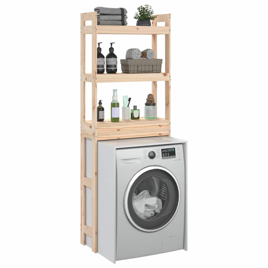 toiletstativ 63x26x171 cm massivt fyrretræ