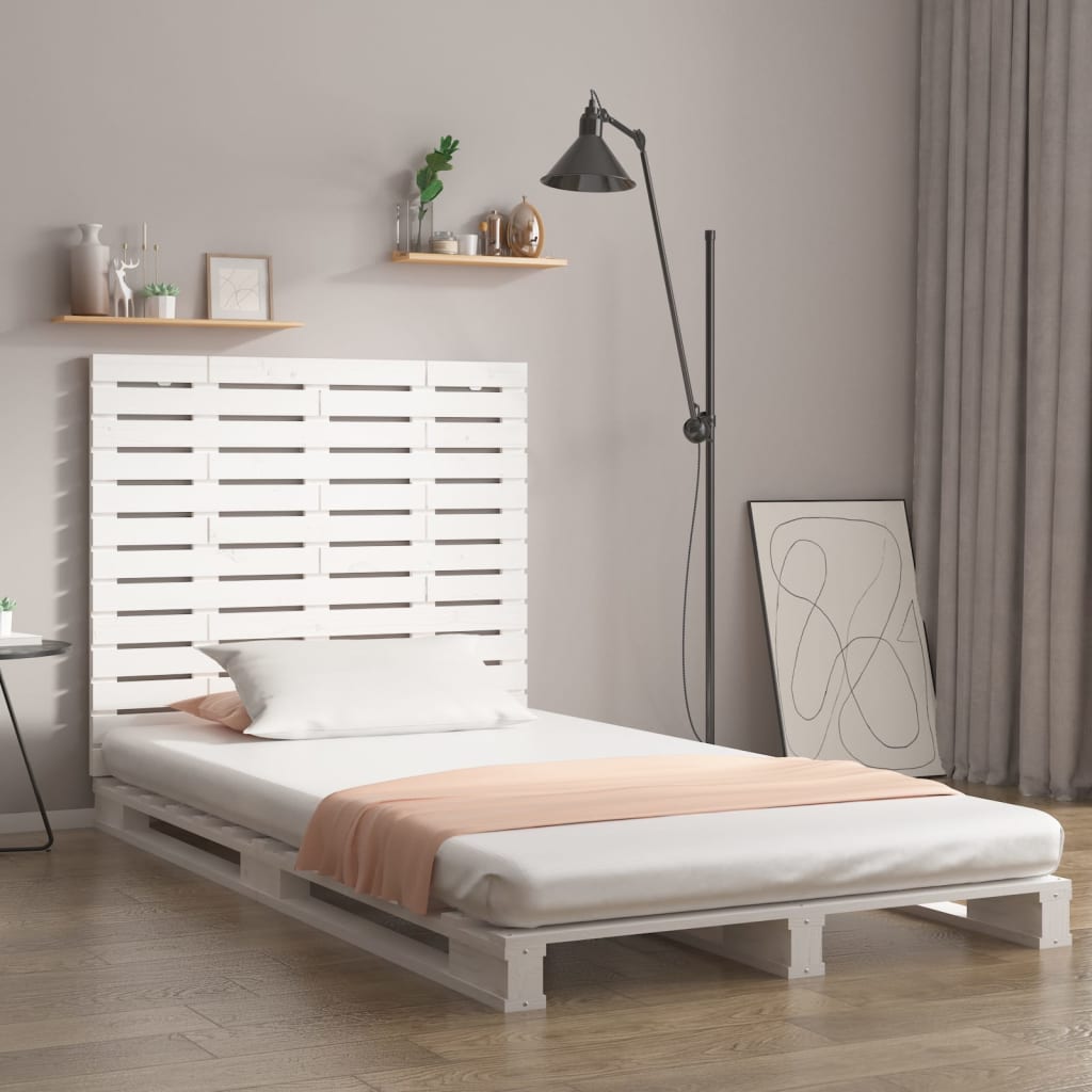sengegavl 106x3x91,5 cm massivt fyrretræ hvid