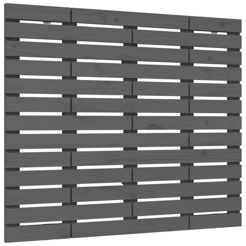 sengegavl 106x3x91,5 cm massivt fyrretræ grå