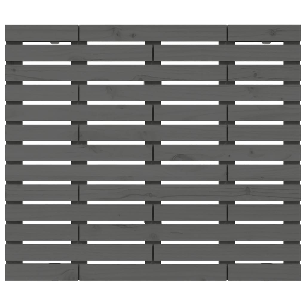 sengegavl 106x3x91,5 cm massivt fyrretræ grå
