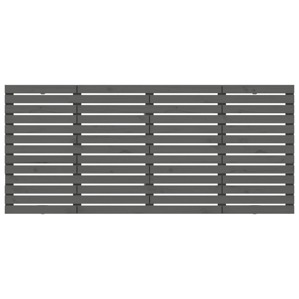 sengegavl 206x3x91,5 cm massivt fyrretræ grå