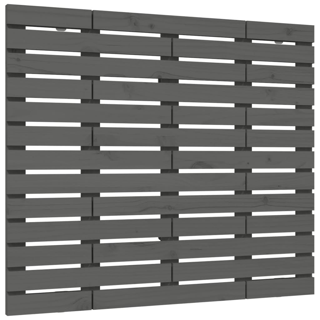 sengegavl 96x3x91,5 cm massivt fyrretræ grå