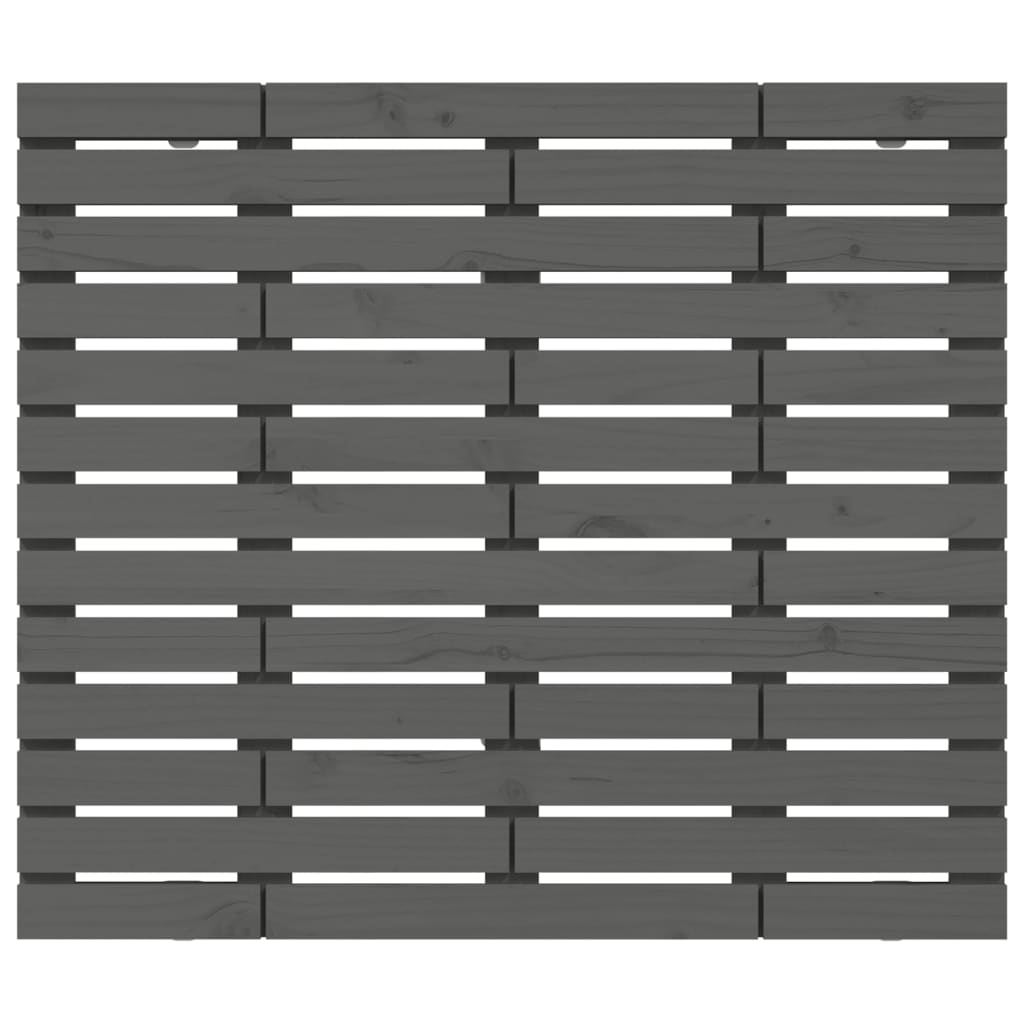 sengegavl 96x3x91,5 cm massivt fyrretræ grå