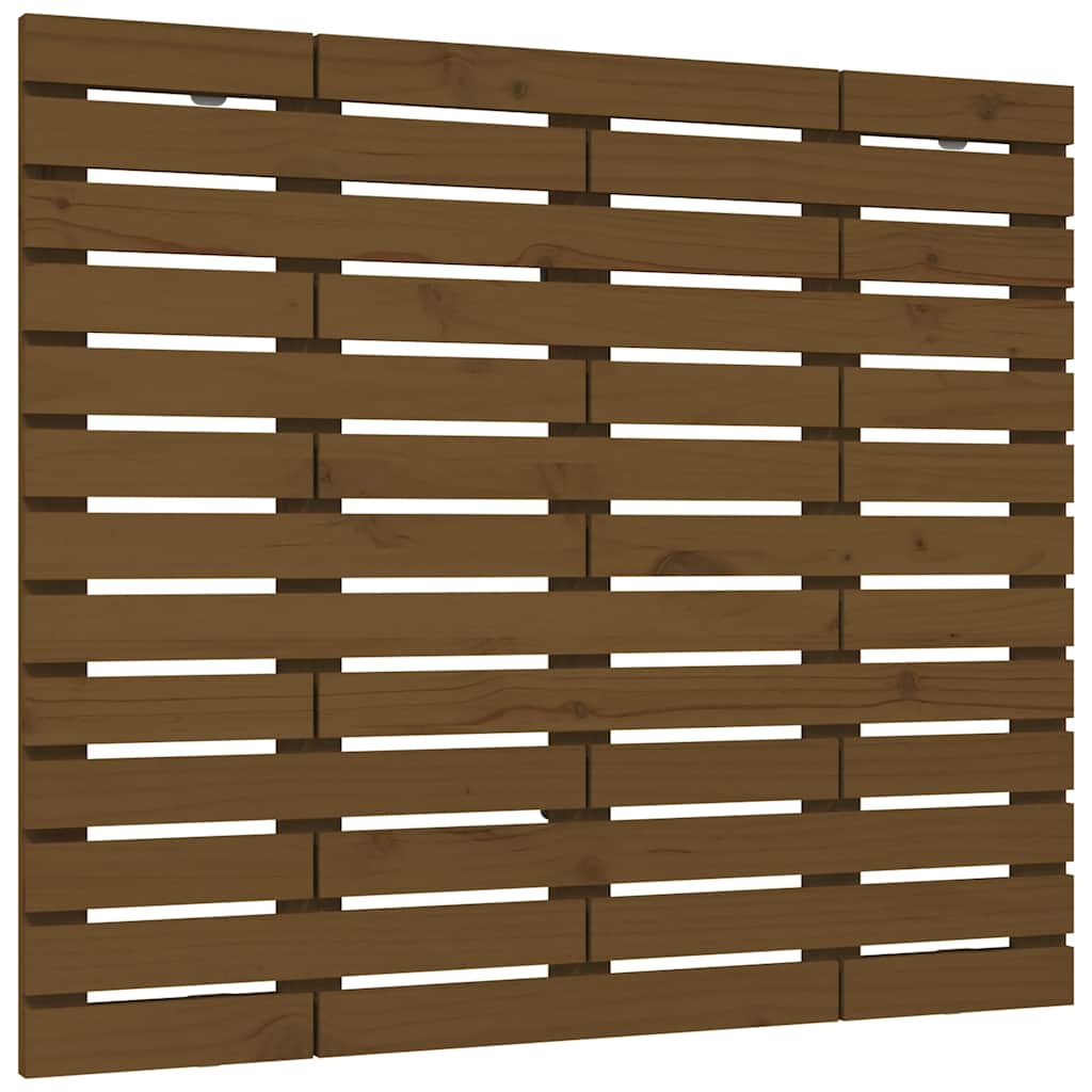 sengegavl 96x3x91,5 cm massivt fyrretræ gyldenbrun