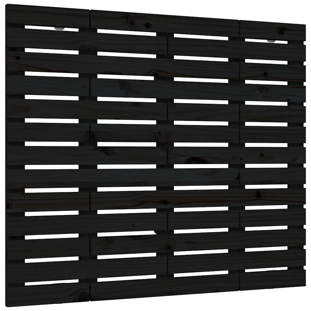 sengegavl 96x3x91,5 cm massivt fyrretræ sort