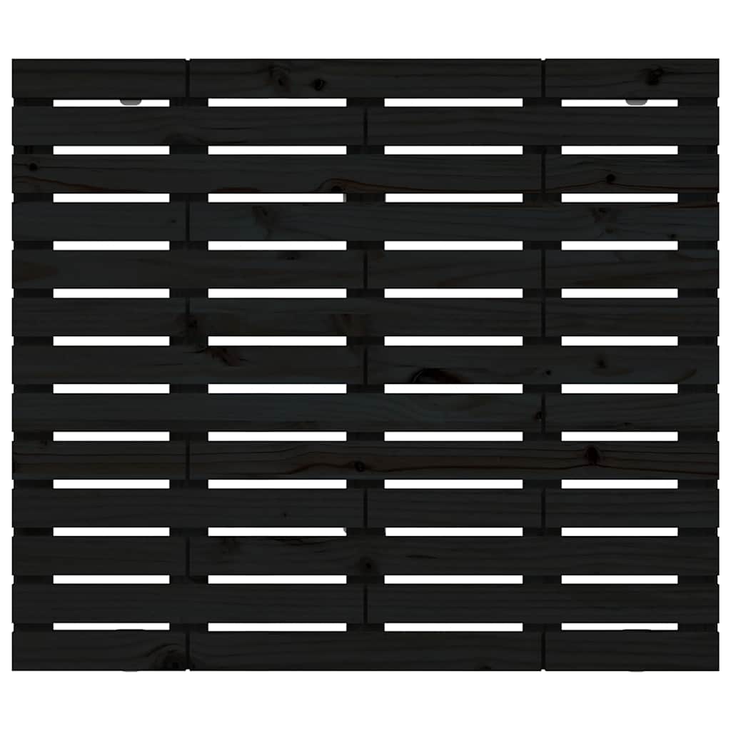 sengegavl 96x3x91,5 cm massivt fyrretræ sort