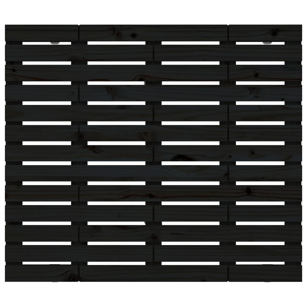 sengegavl 126x3x91,5 cm massivt fyrretræ sort