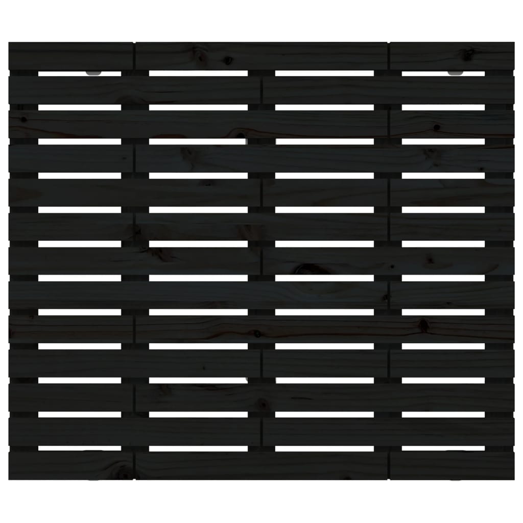 sengegavl 146x3x91,5 cm massivt fyrretræ sort