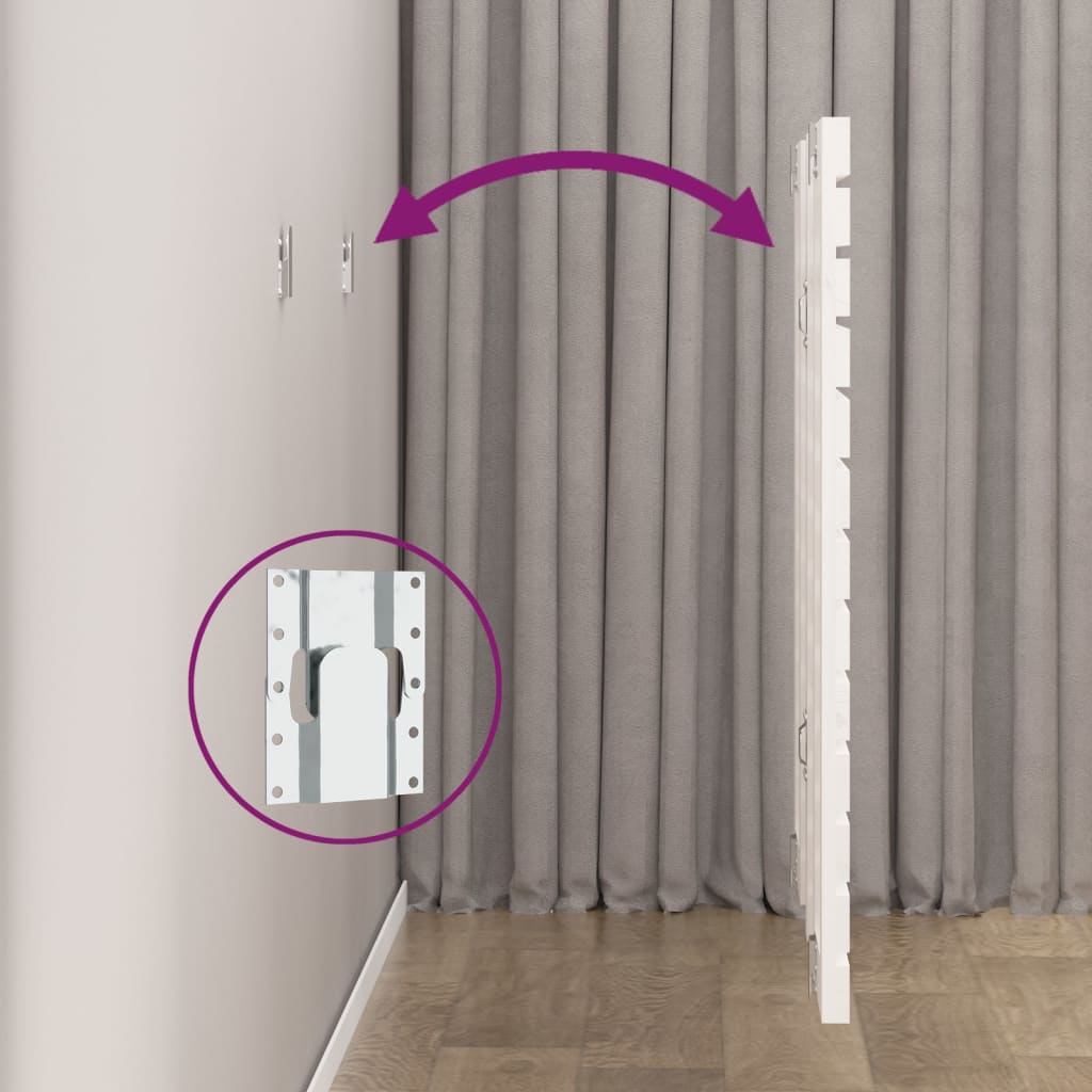 sengegavl 81x3x91,5 cm massivt fyrretræ hvid