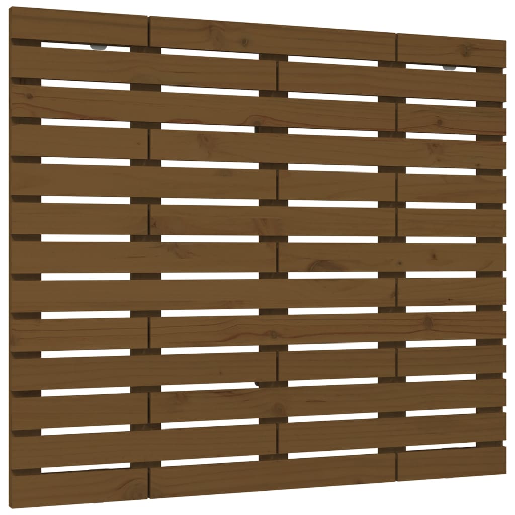 sengegavl 81x3x91,5 cm massivt fyrretræ gyldenbrun