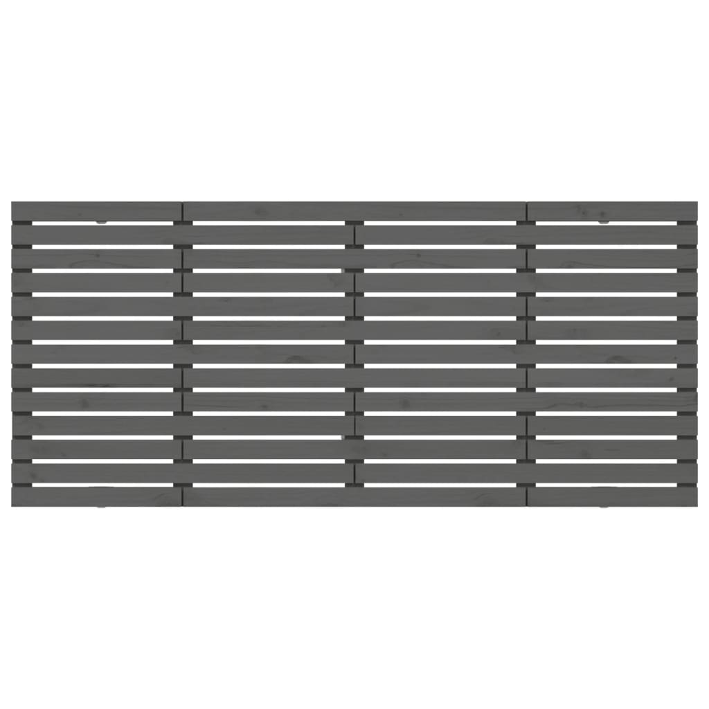 sengegavl 166x3x91,5 cm massivt fyrretræ grå