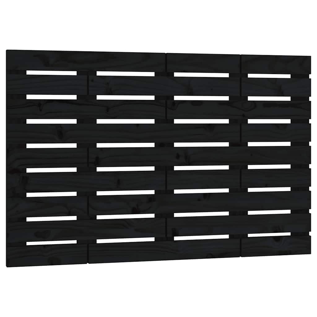 sengegavl 106x3x63 cm massivt fyrretræ sort
