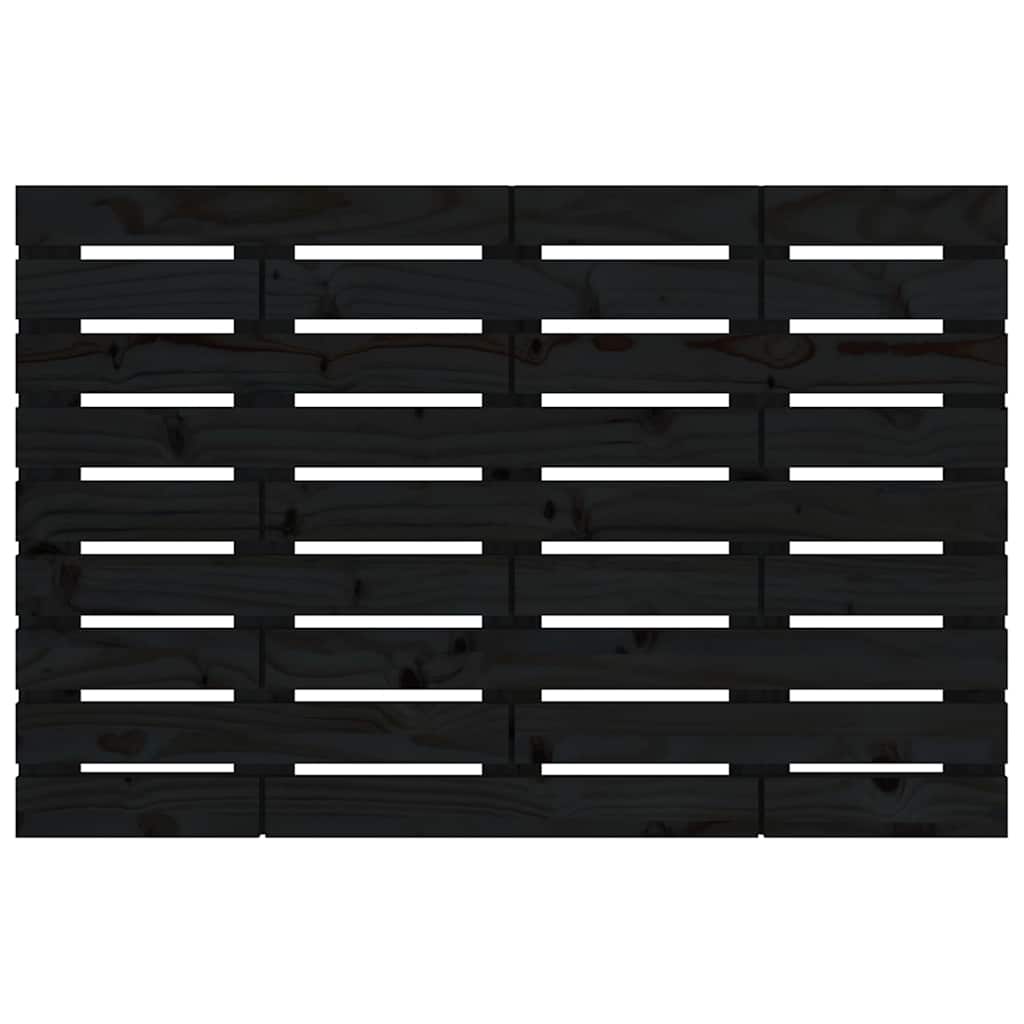 sengegavl 106x3x63 cm massivt fyrretræ sort