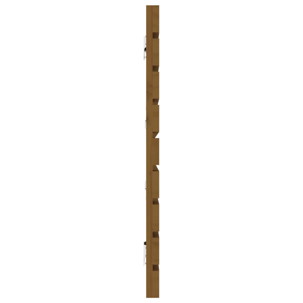 sengegavl 206x3x63 cm massivt fyrretræ gyldenbrun