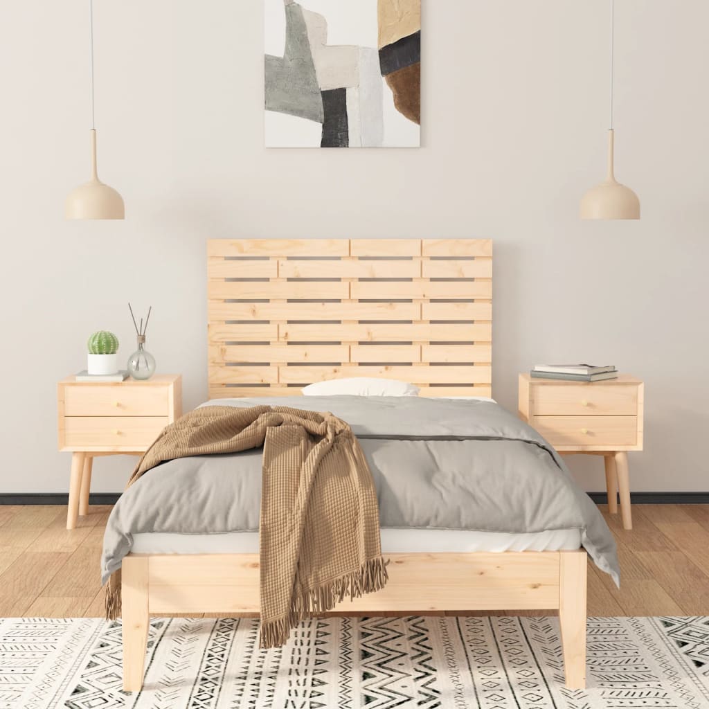 sengegavl 96x3x63 cm massivt fyrretræ