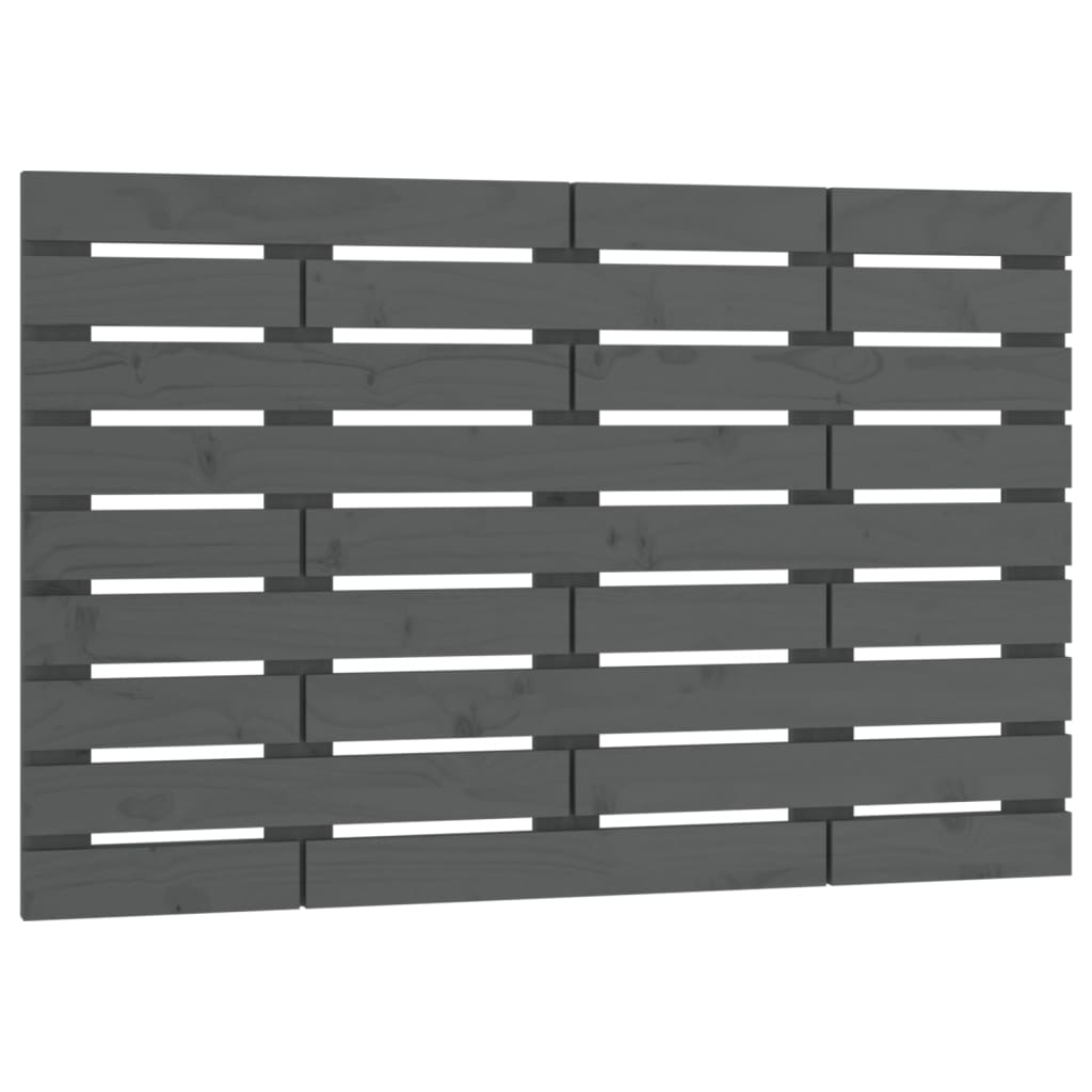 sengegavl 96x3x63 cm massivt fyrretræ grå