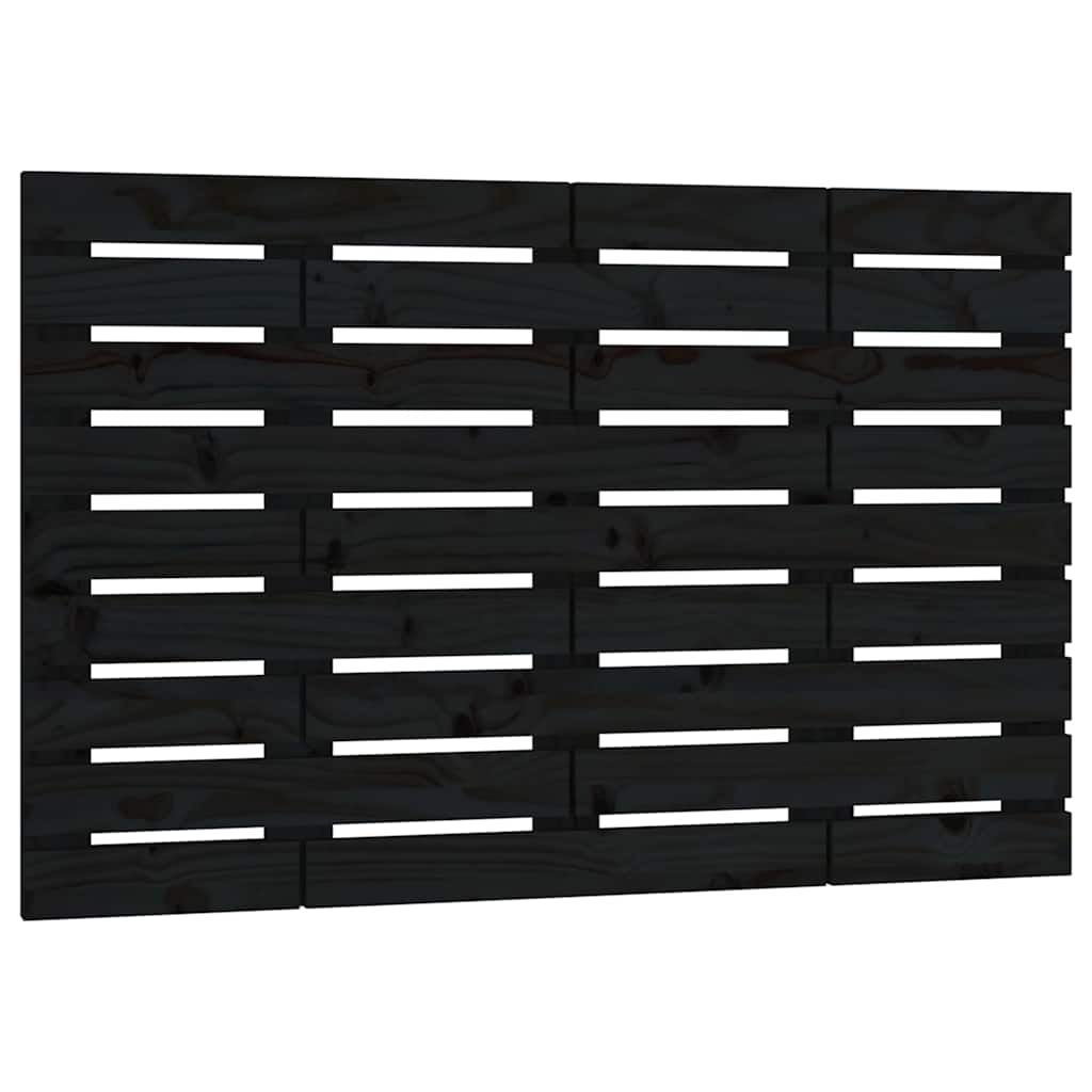 sengegavl 96x3x63 cm massivt fyrretræ sort