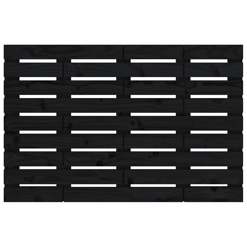 sengegavl 96x3x63 cm massivt fyrretræ sort